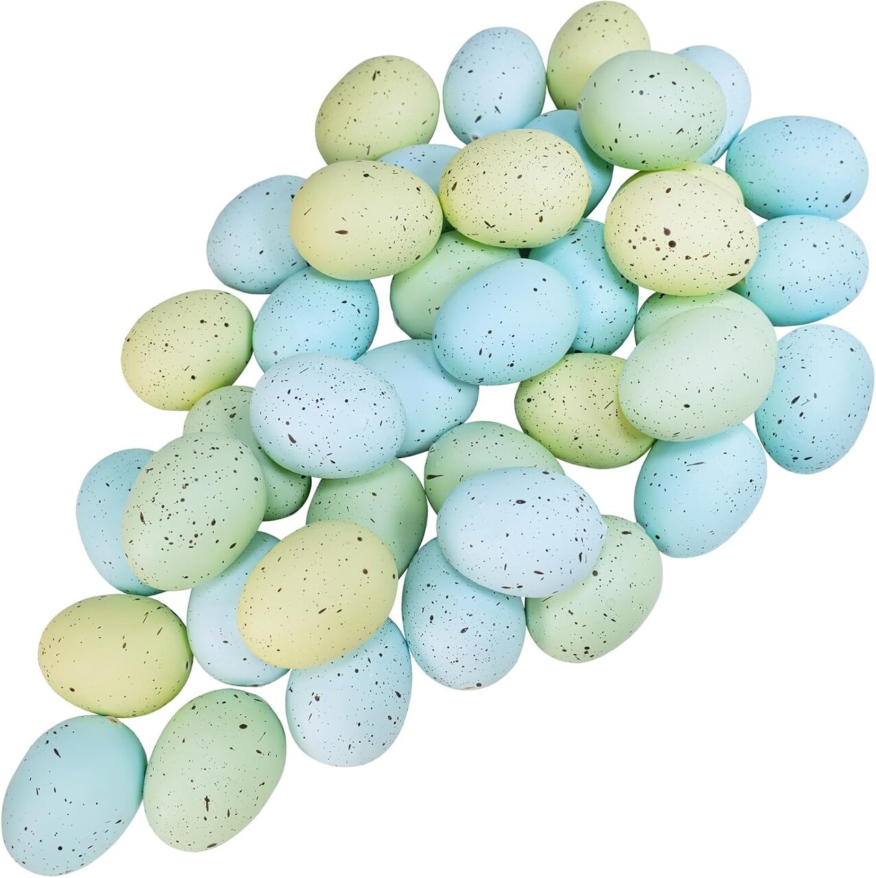 40 Pcs Easter Eggs Artificial Speckled Foam Eggs Pastel Green Blue Decorative Eggs 2.1" for Neutral Spring Easter Table Decor Bowl Basket Filler DIY Wreath Party Favor